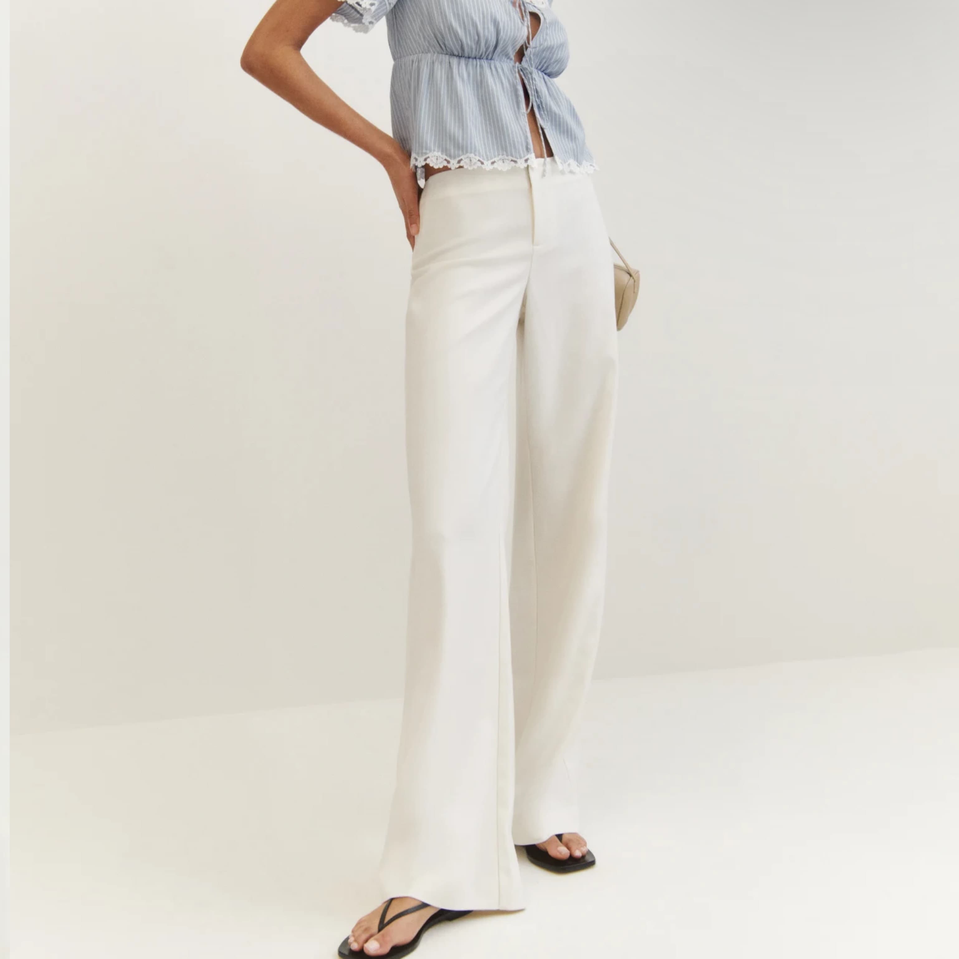 Reformation Low Rise White Pant  - Image 4