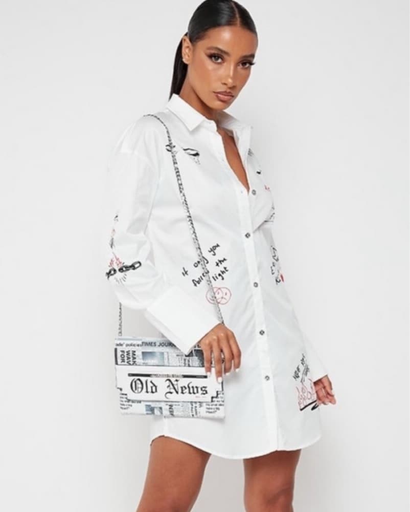 Maniere De Voir Graphic Shirt Dress  - Image 2
