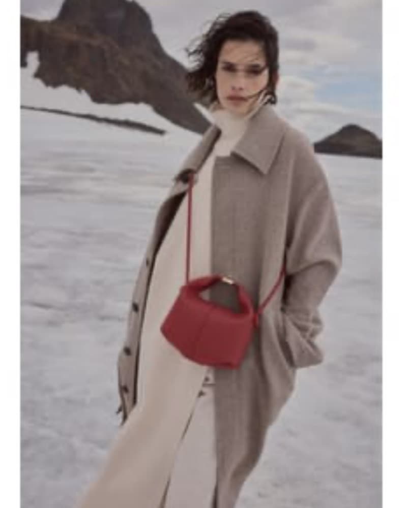 Polene Beri Textured Garnet Handbag - Image 4