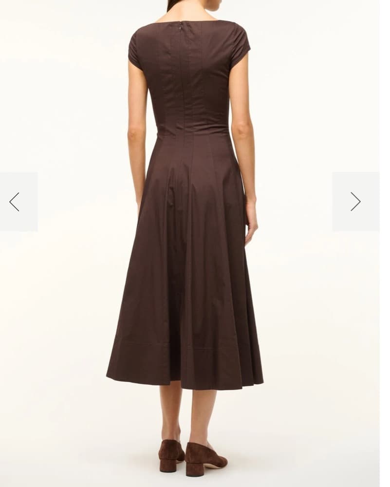 STAUD Brown Midi Dress - Image 3