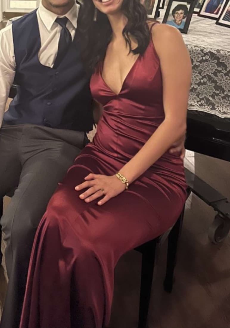 Burgundy Windsor Formal Dress - Image 3