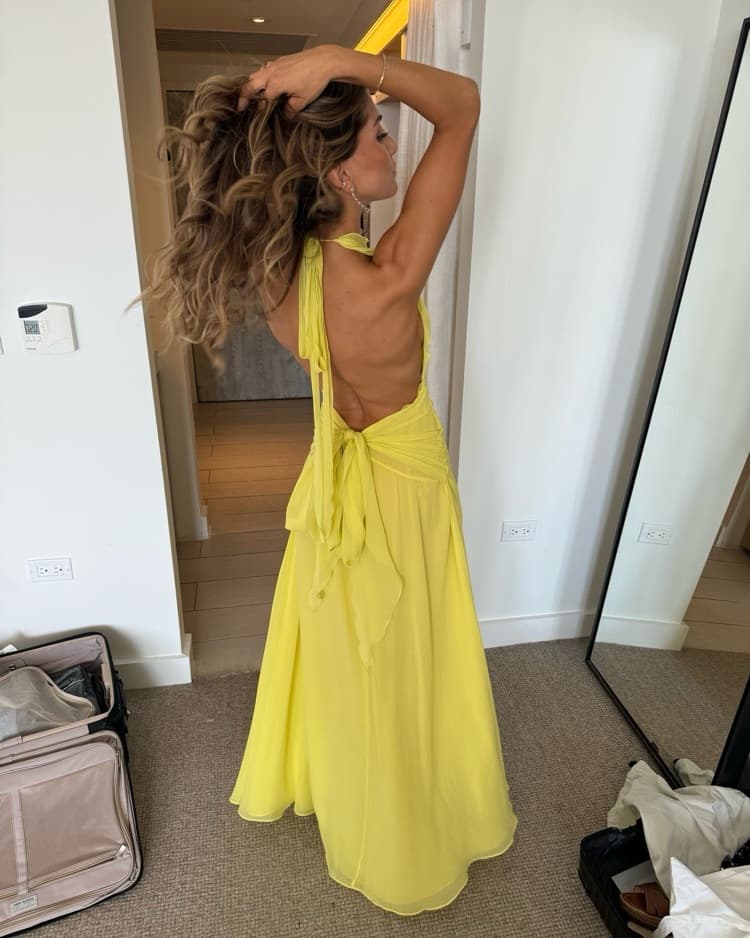 BLUMARINE RUFFLE YELLOW DRESS - Image 4