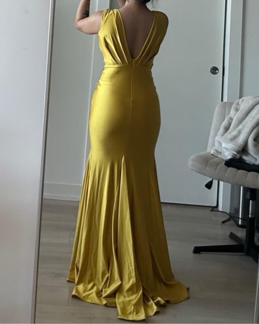 Yellow Gold Formal Gown - Image 6