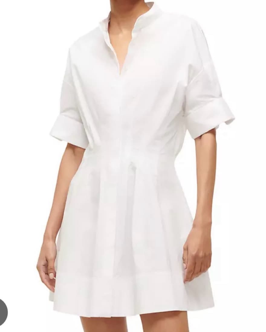 Staud Mini Lorenza Dress White - Image 1