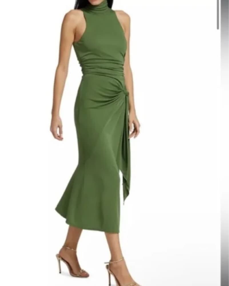 Cinq a Sept Knotted Halter Midi Dress - Image 2
