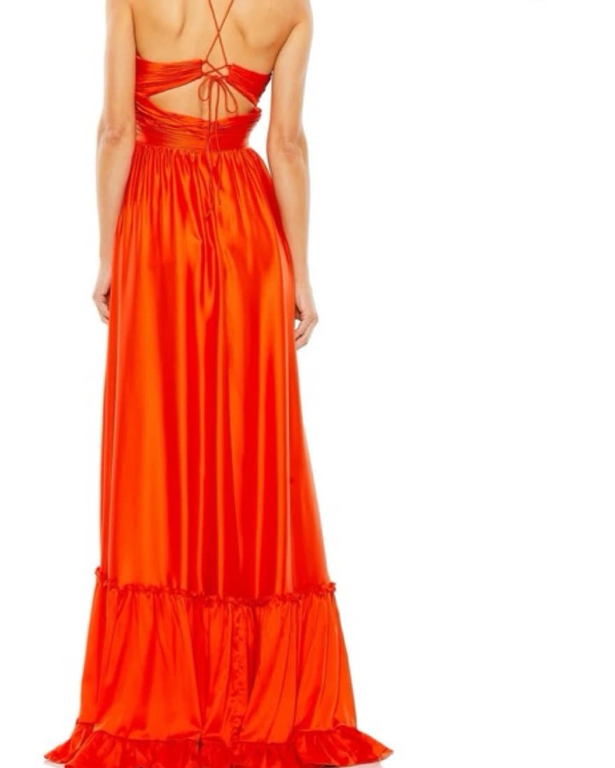 Mac Duggal orange halter evening dress - Image 2