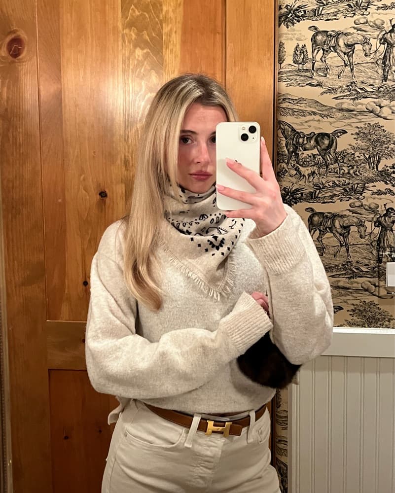 Kujten Cashmere Bandana Scarf - Image 1