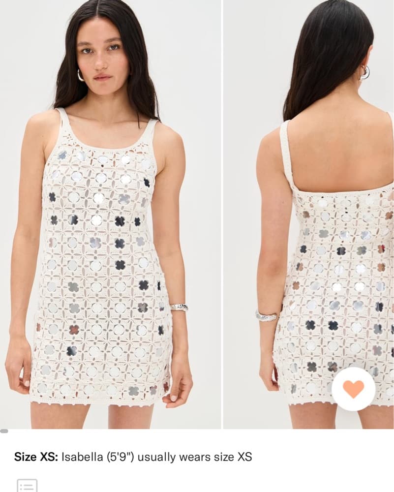 Le Superb Crochet Mirrored Mini Dress - Image 1