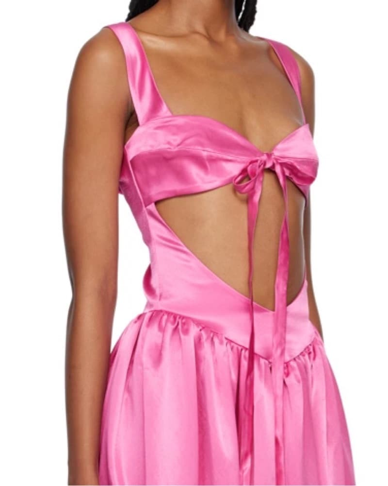  Siedres Women's Pink Gaia Midi Dress - Image 2