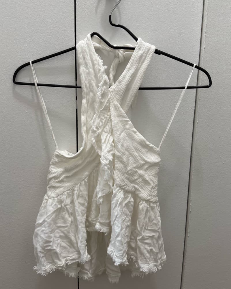 Free People White Halter Top - Image 1