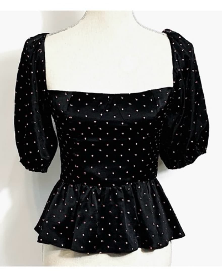 Markarian Bingley Black Puff Sleeve Top  - Image 1