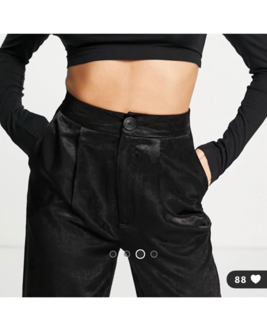 ASOS Stradivarius Black satin pants - Image 4