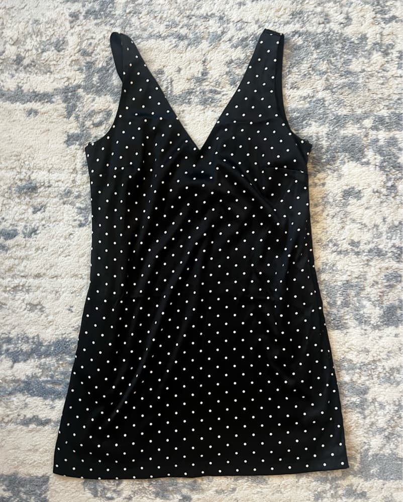 Polka Dot Bow Back Mini Dress - Image 2