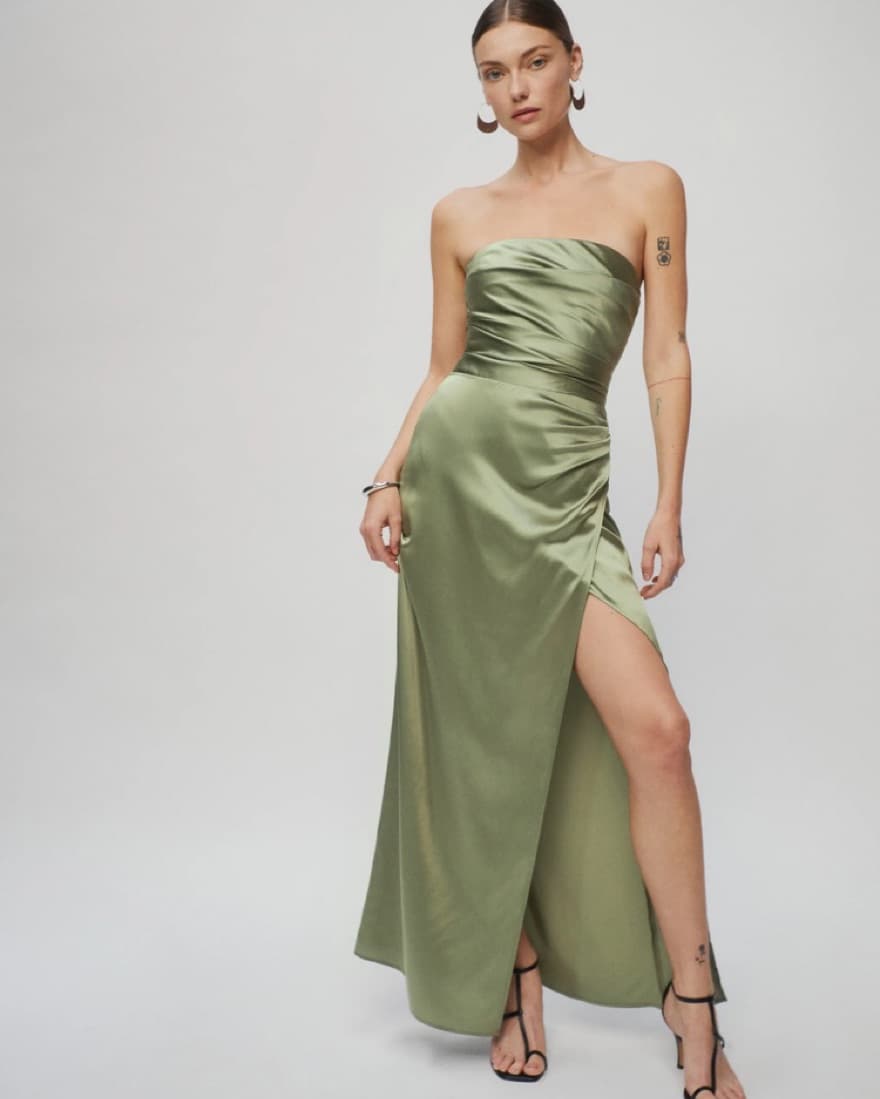 Green Reformation Dress - Image 1