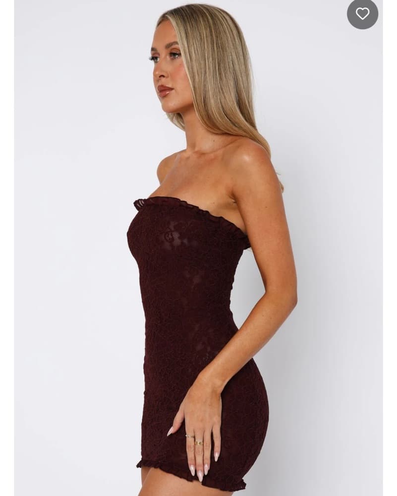 Whitefox Mistress Strapless Lace Dress - Image 3