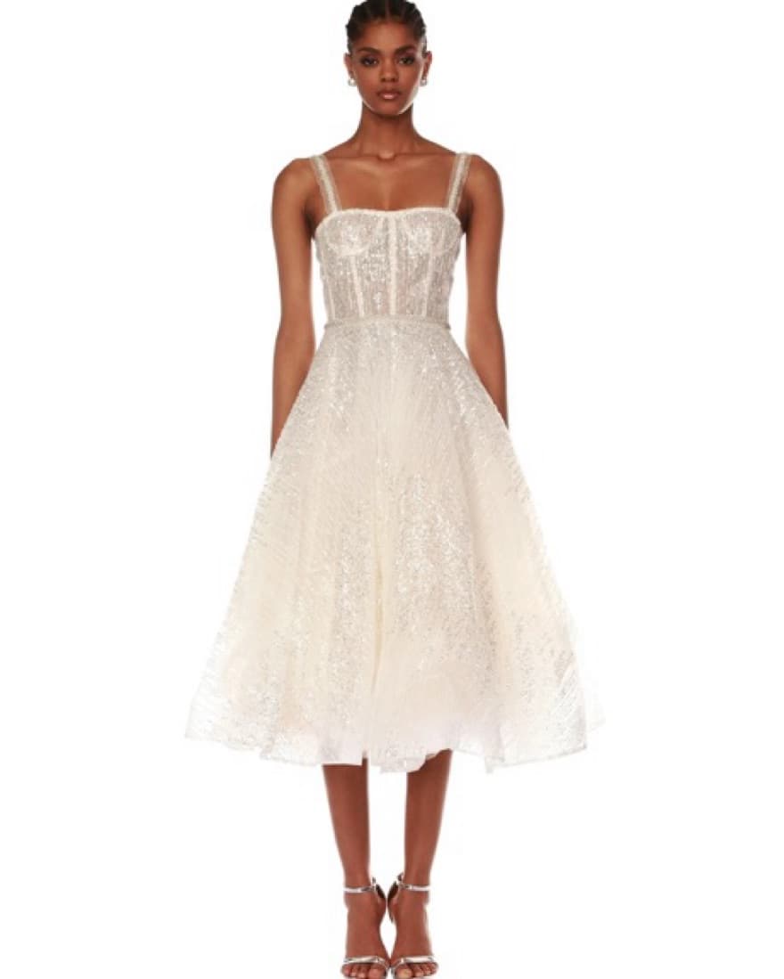 Bronx and Banco Midi Dress in White   - Image 2