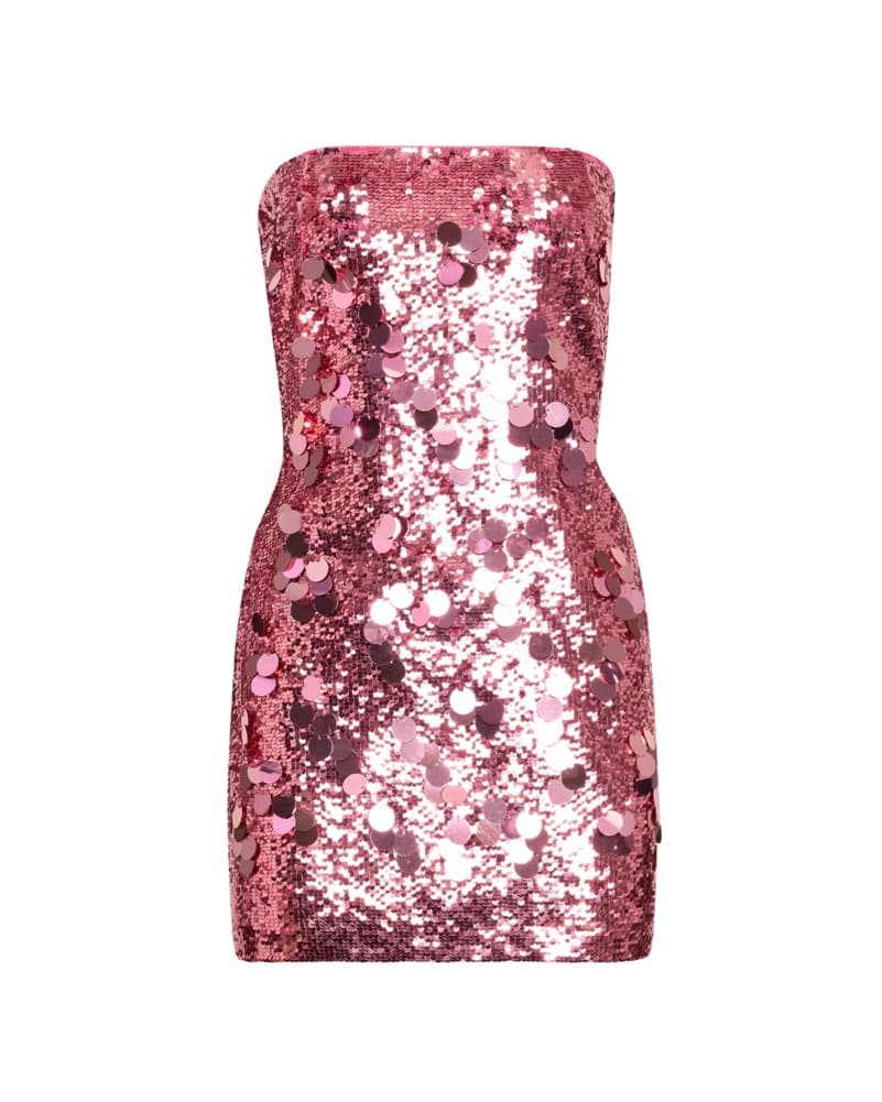 Danielle Guizio Pink Sequin Mini Dress - Image 1