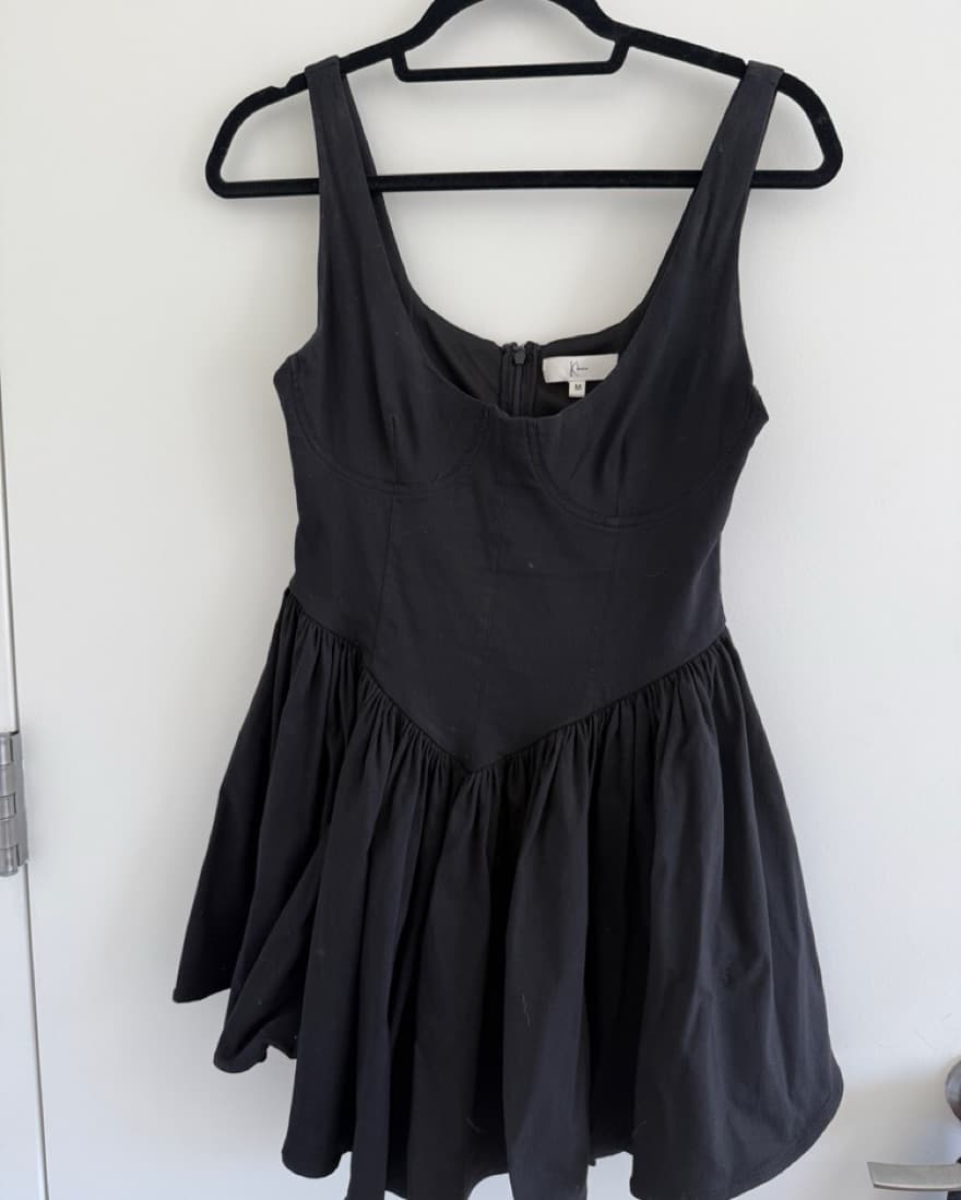 Black Ruffle Corset Dress - Image 2
