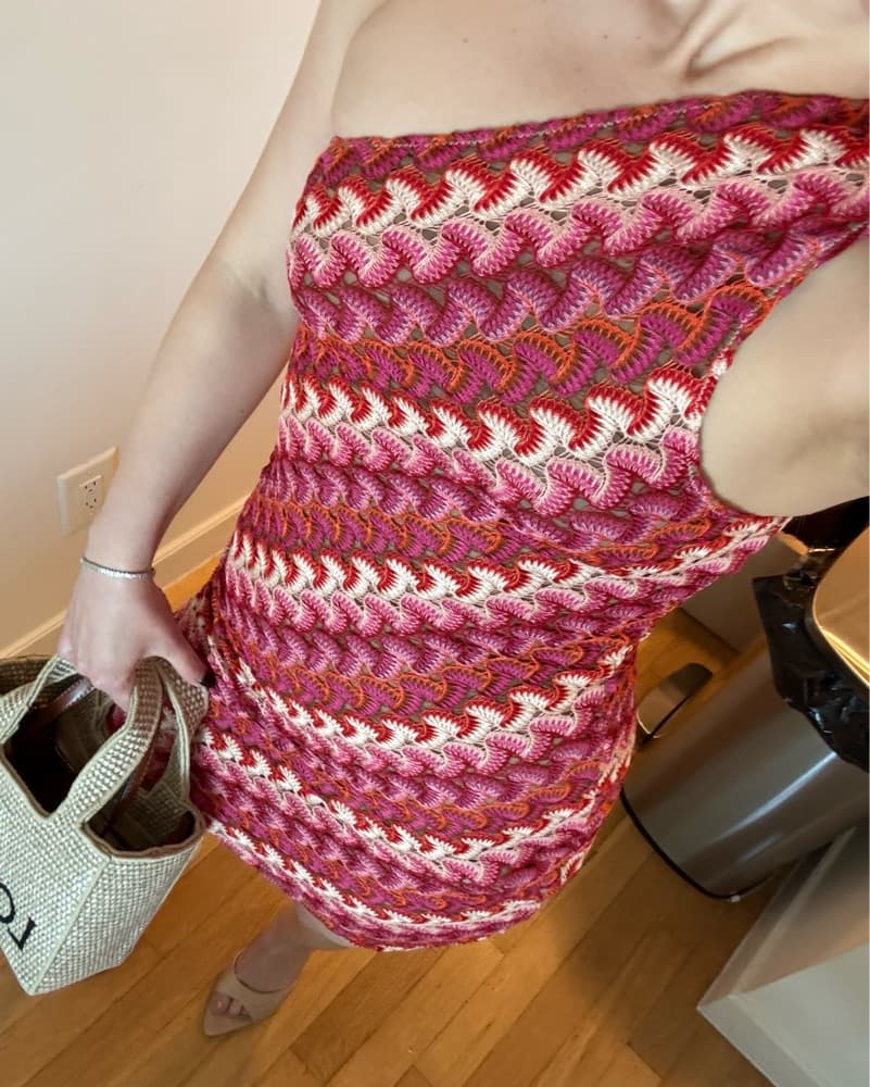 Viral White Fox Missoni Vibe Mini Dress - Image 5