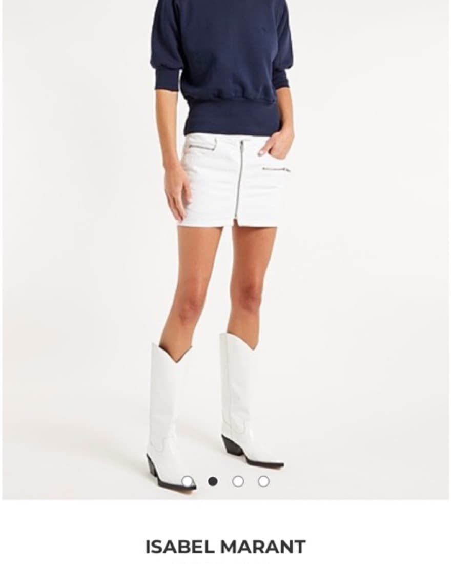 Isabel Marant White Denim Skirt  - Image 3