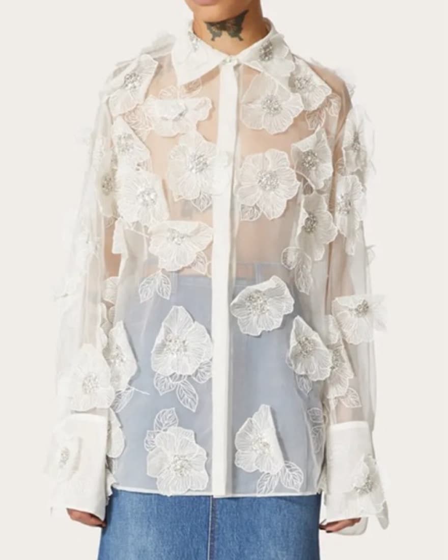White Sheer Blouse - Image 3