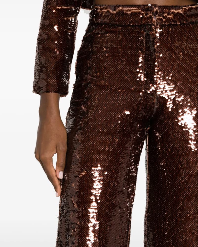 NWT Never Worn Brown Sequin Trousers - Image 6