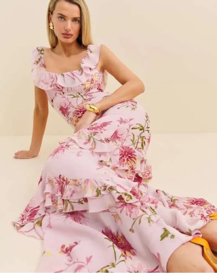 Reformation pink floral maxi dress - Image 2