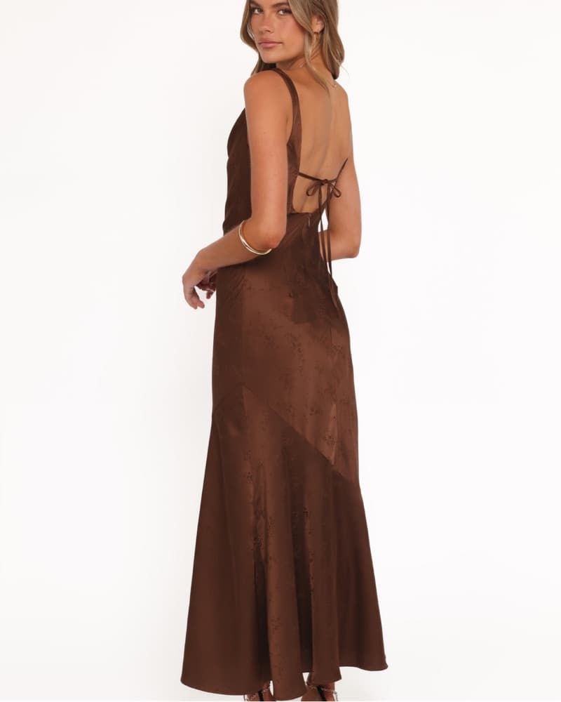 Petal And Pup Brown Floral Midi Dress - Image 2