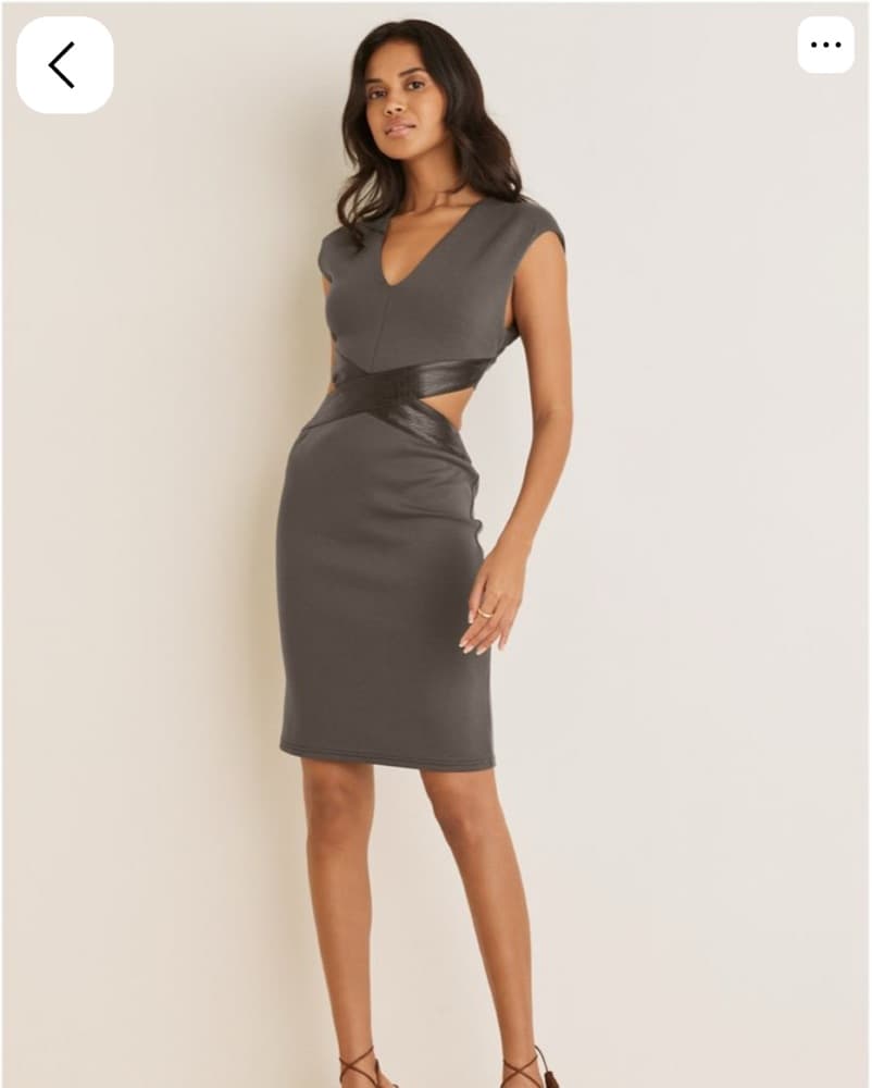 Chic Brown Cutout Midi Dress - Image 1