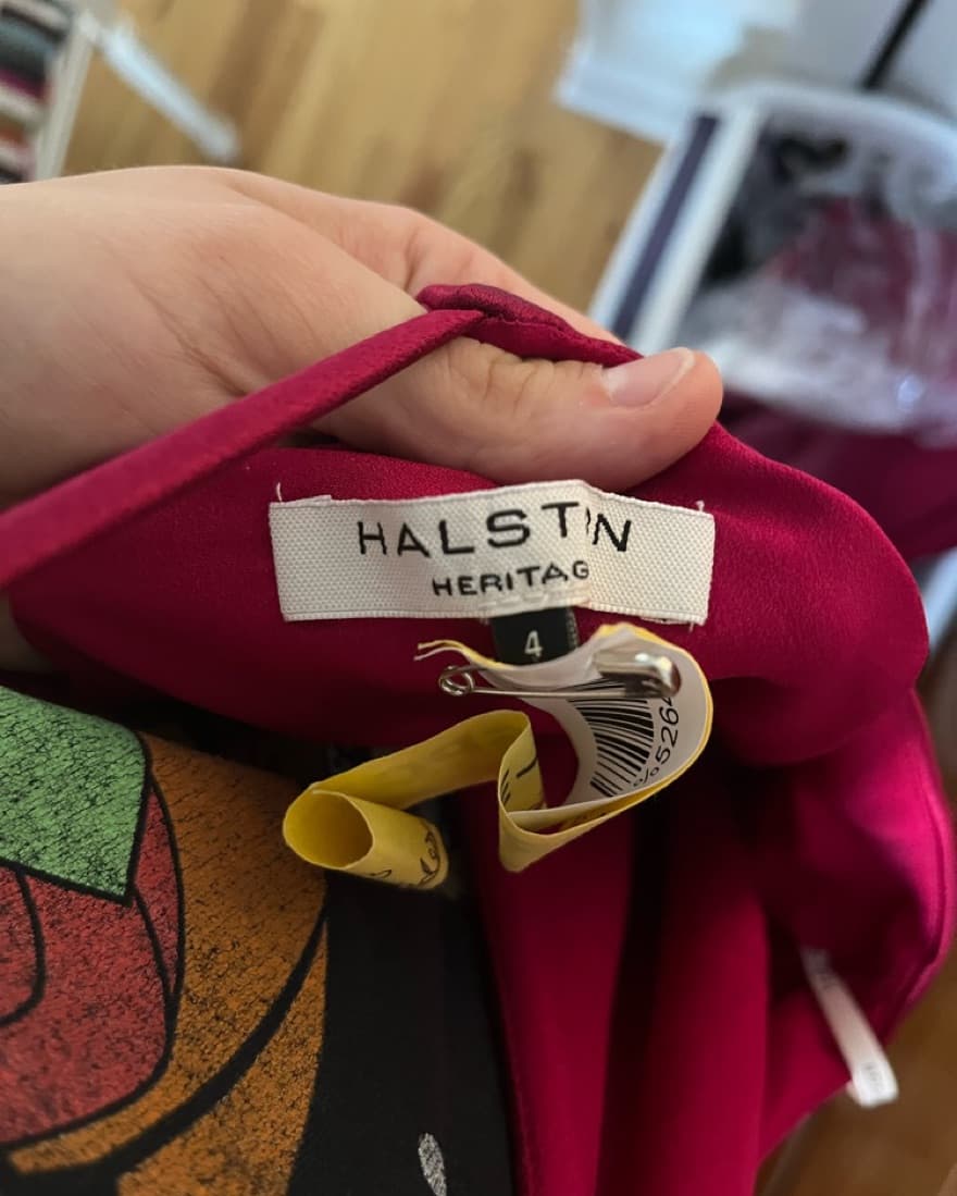 Pink Long Slip Dress - Halston Heritage - Image 4