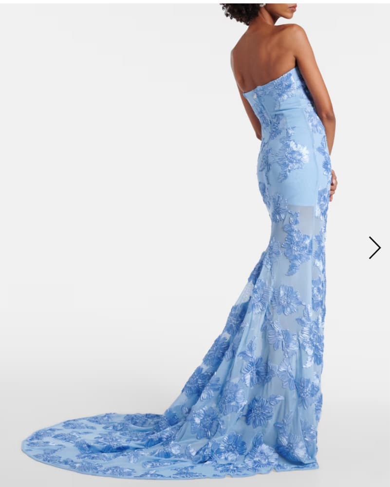 Rotate Alberty Floral Applique Mesh Gown - Image 2