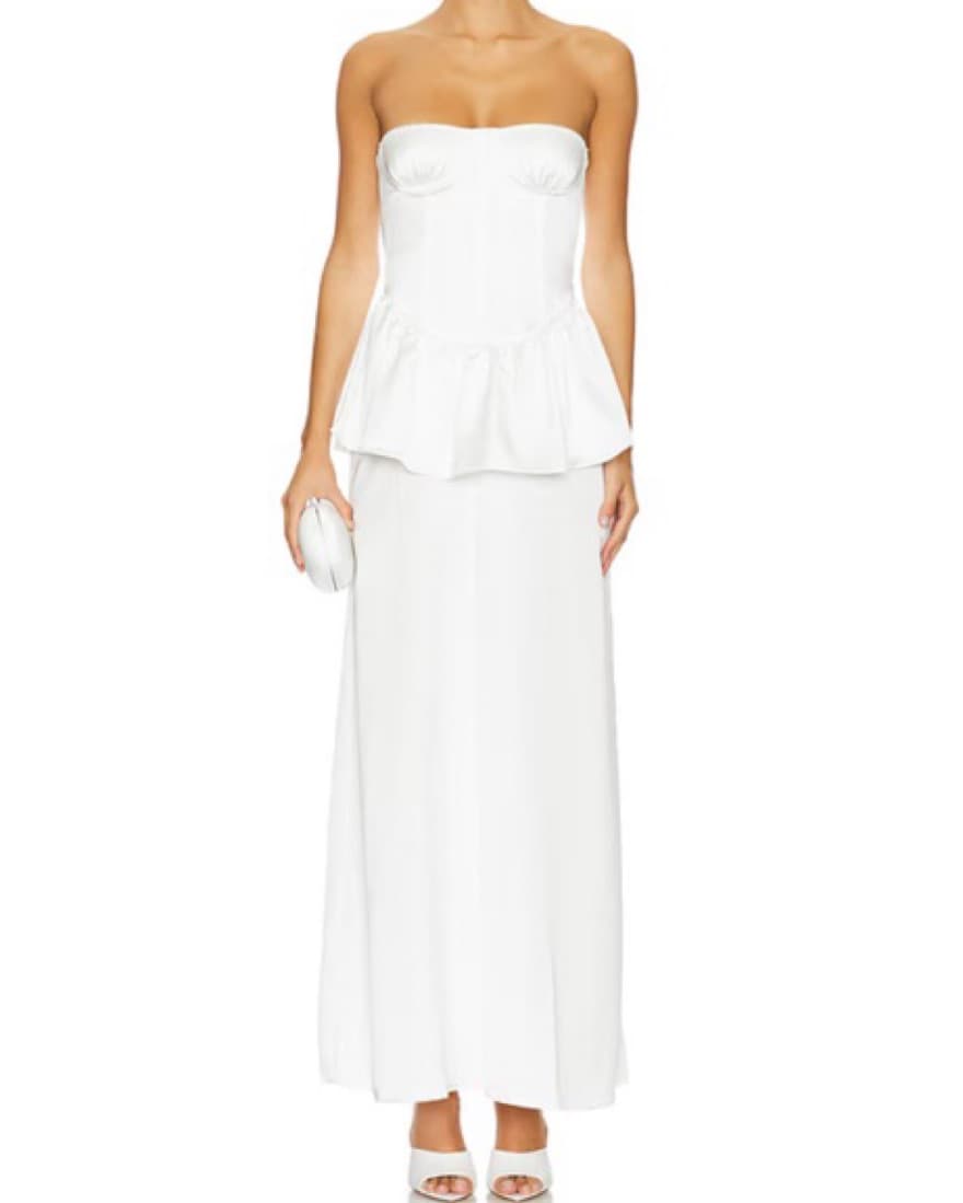 WeWoreWhat White Corset Maxi Dress - Image 2