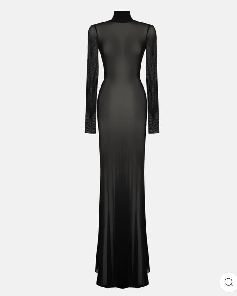 Black Mesh Dress - Image 1