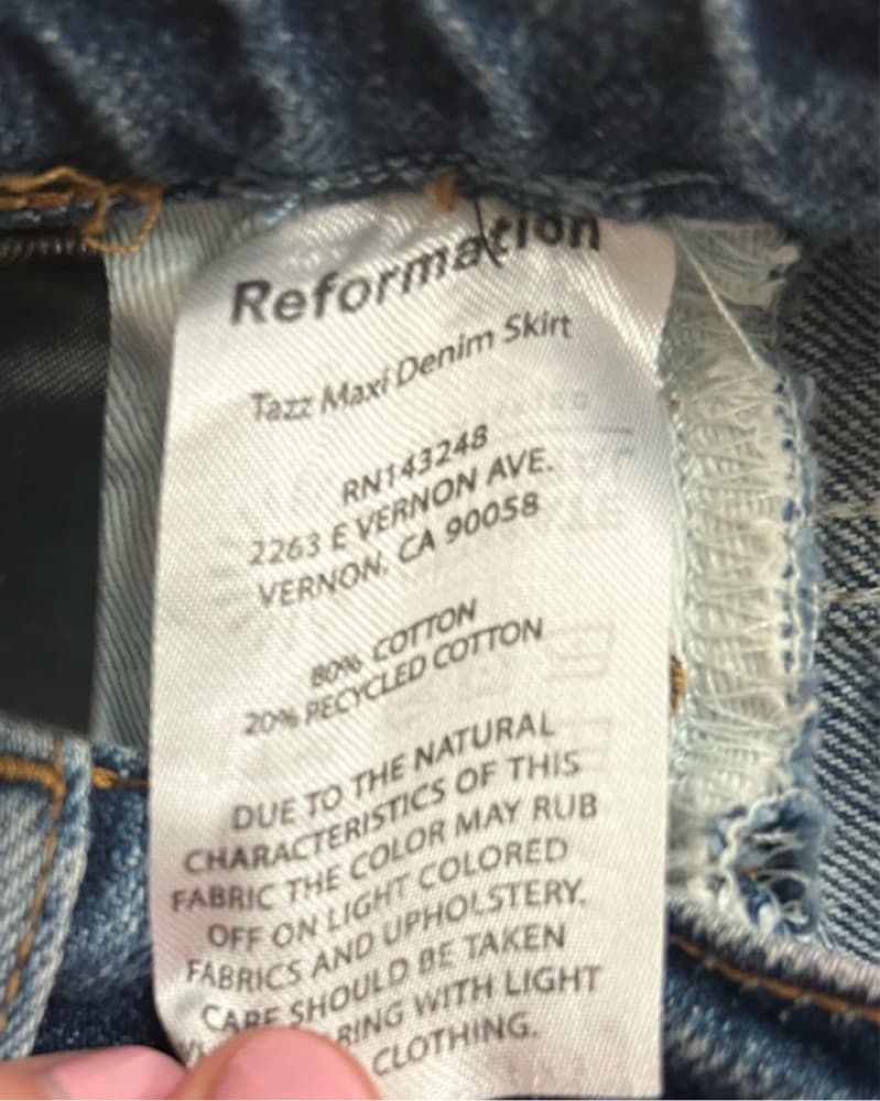 Reformation tazz Maxi Denim Skirt - Image 5