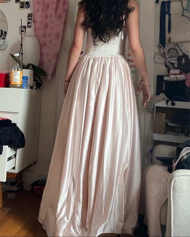 For Love And Lemons Pink Silk Gown - Image 6