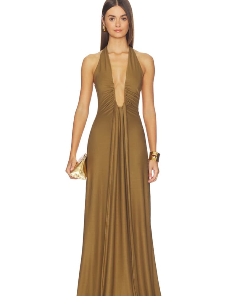 MISHA Jennifer Cupro Maxi Dress - Image 1