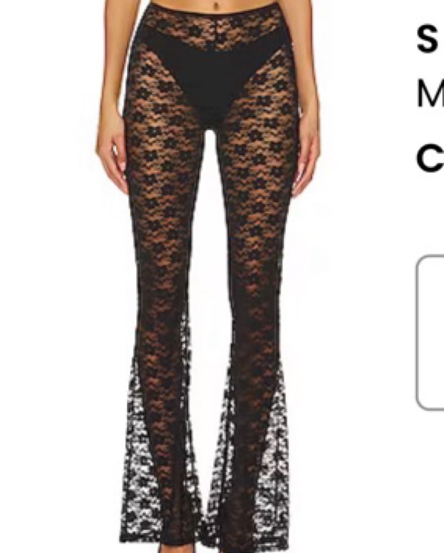 Revolve Lace Tee And Flare Pants - Image 2