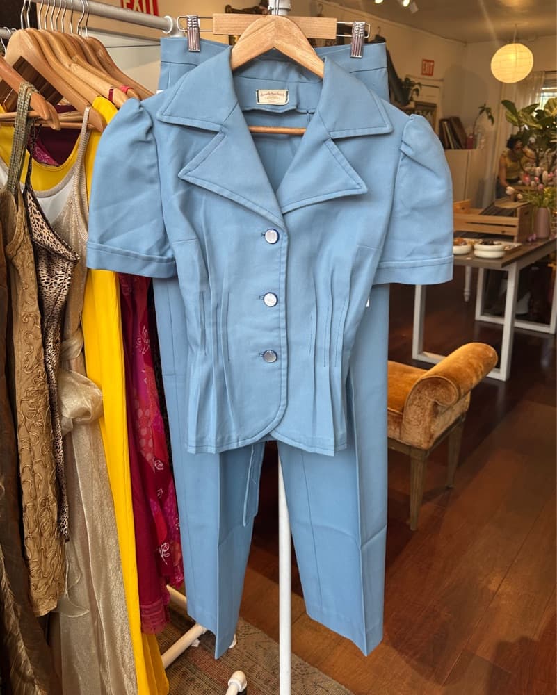 Soft Blue Relaxed Pant Set - Image 1