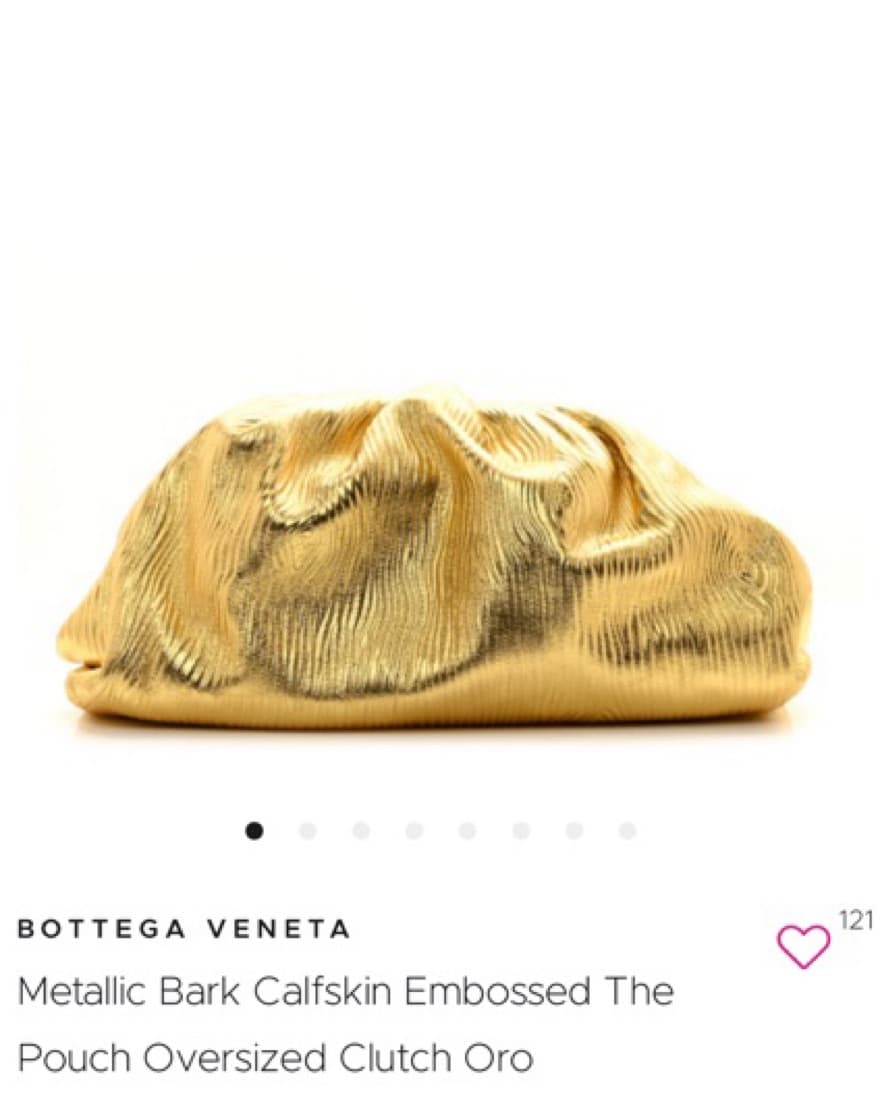 Bottega Veneta Gold Clutch - Image 1