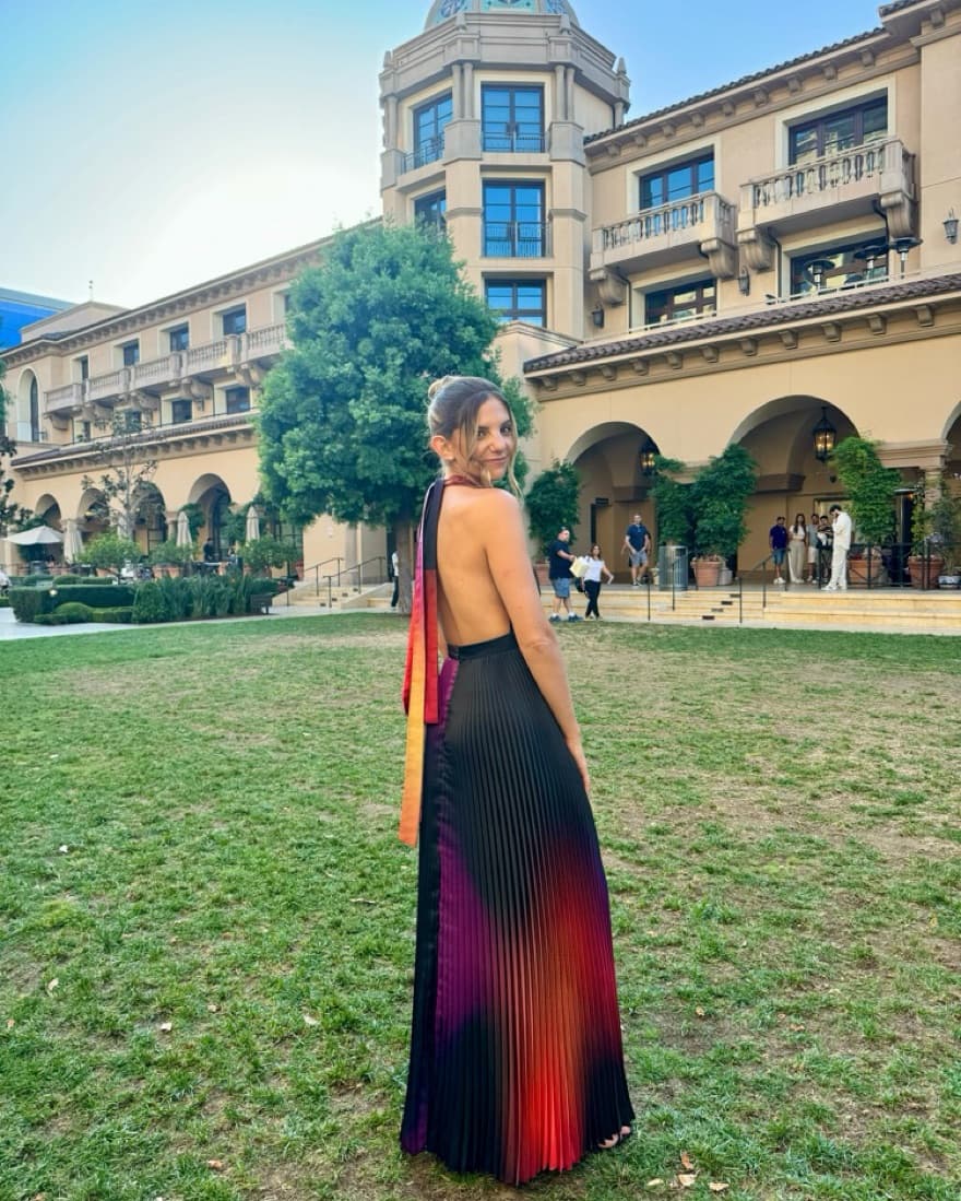 L’idee Pleated Halter Gown - Image 5