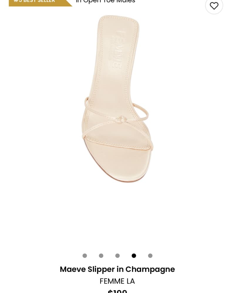 Maeve Slipper In Champagne - FEMME LA  - Image 2
