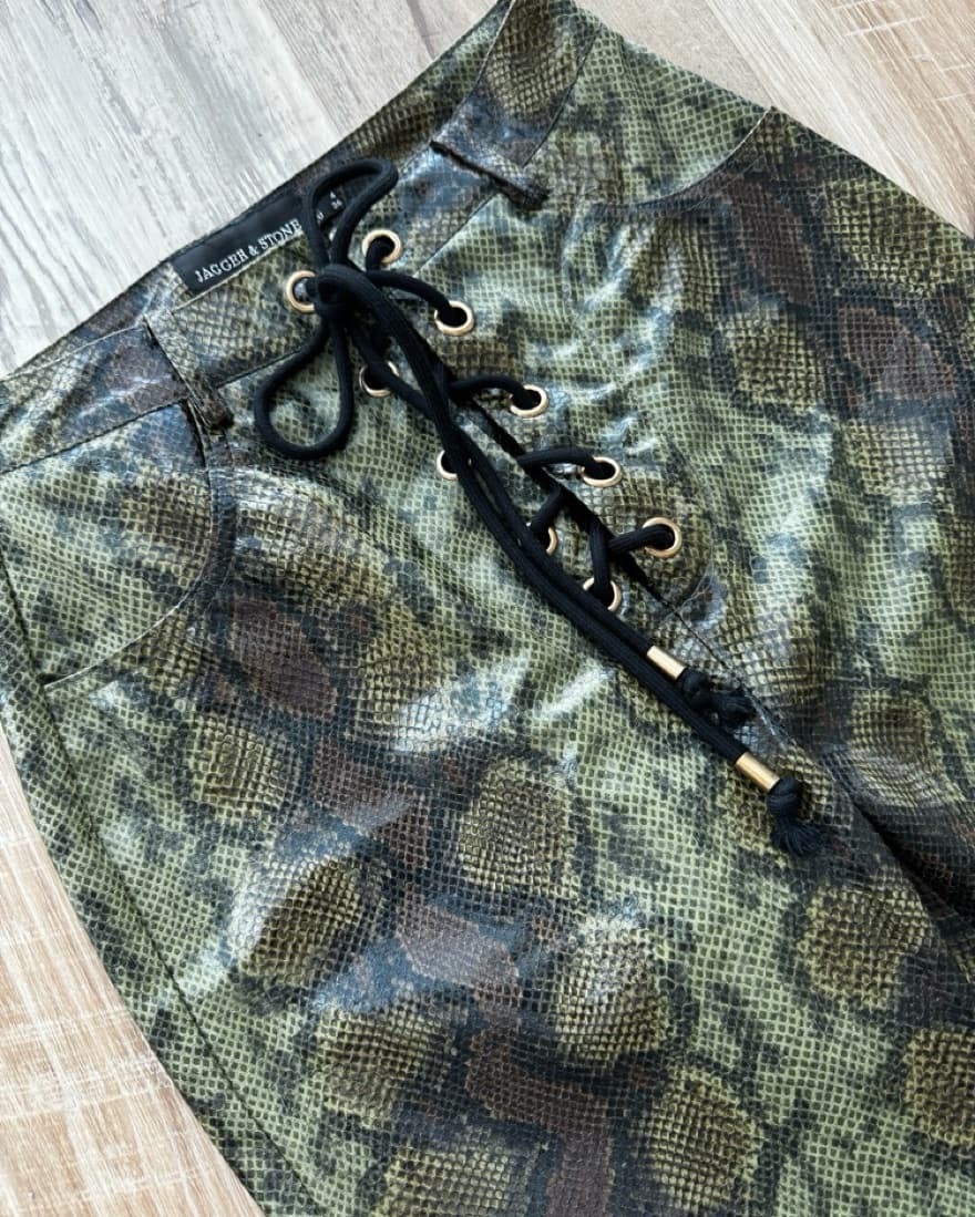 Jagger & Stone Faux Snake Print Pants - Image 2