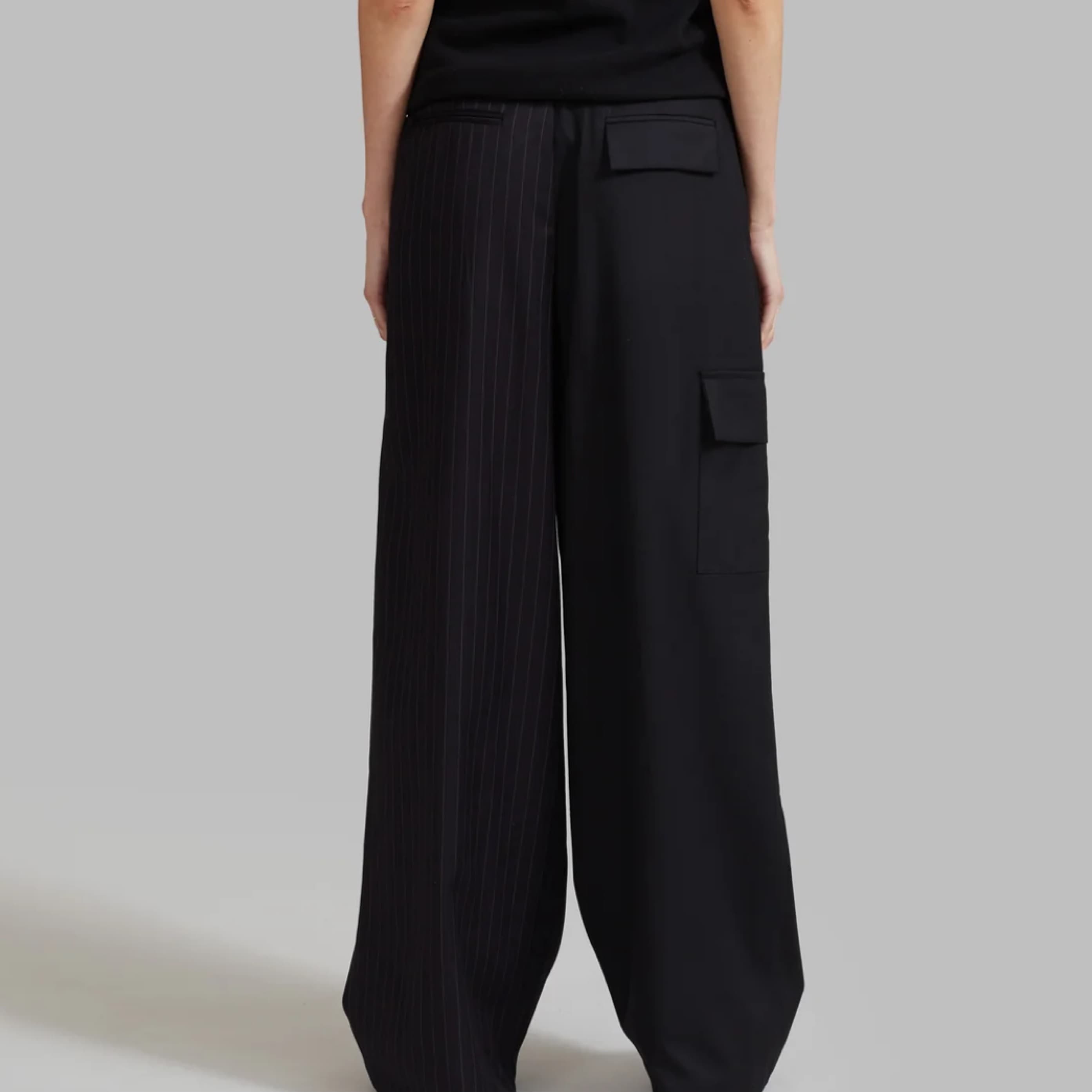 Half Black/striped Cargo Trouser - Image 3