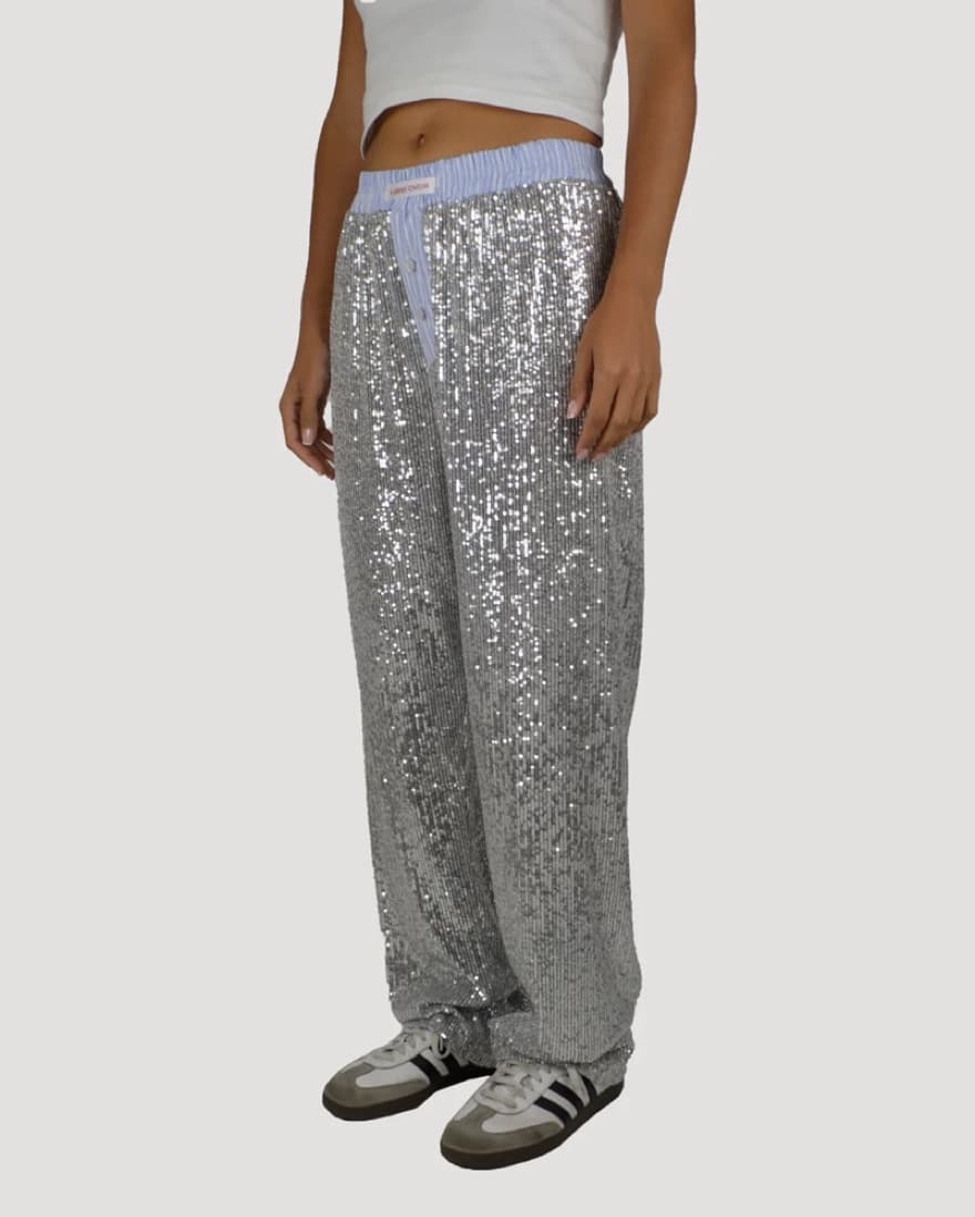 Handover Silver Sequin Pants - Image 2