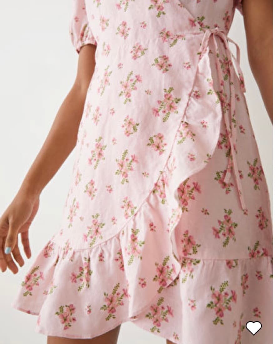 Puff Sleeve Wrap Mini Dress - Image 3