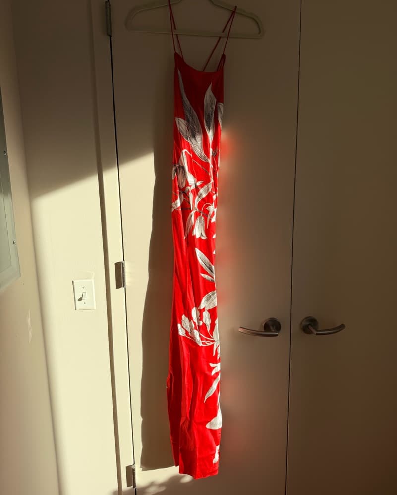 Alice And Olivia Red Floral Slip Dress - Image 5