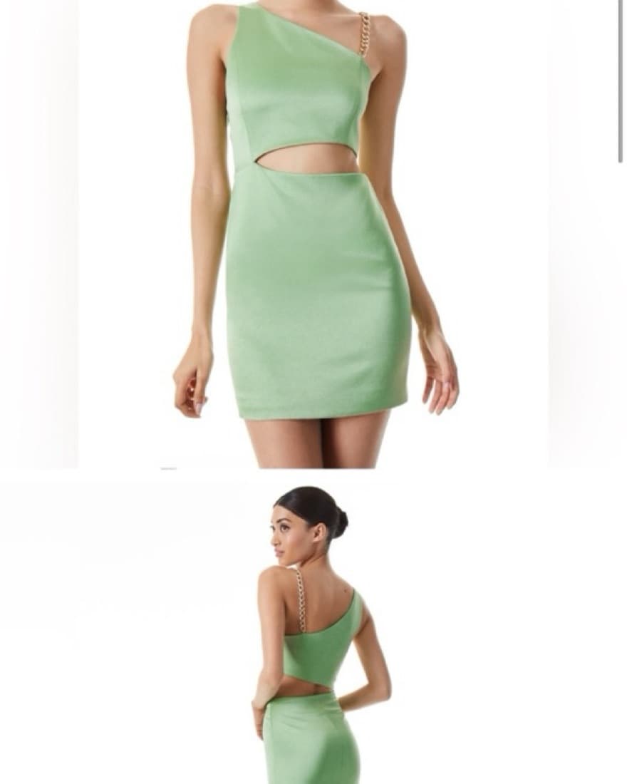 Alice And Olivia Green Cut Out Dress - Image 1