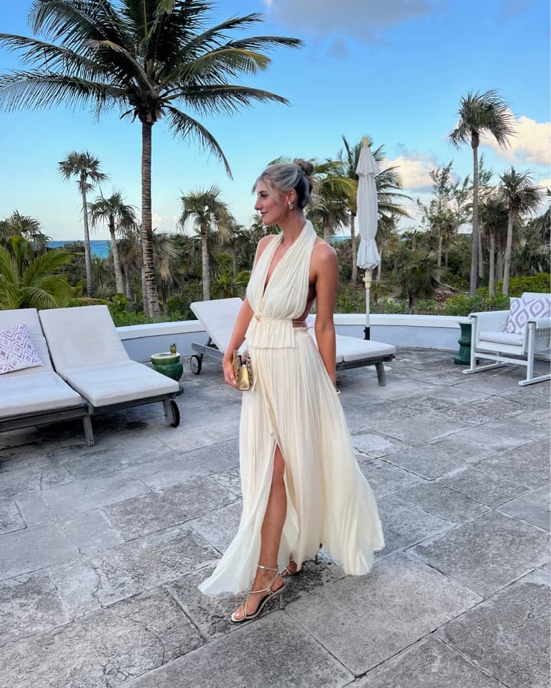 Hanne Bloch White Silk Skirt & Top Set - Image 1