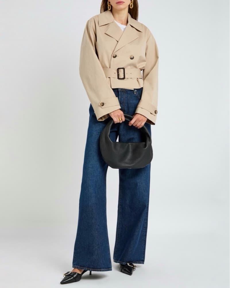 $750 Frame Cropped Trench Coat - Image 2