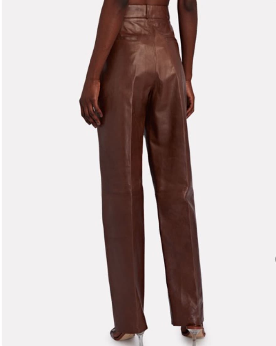 LAMARQUE Dacia Leather Straight-Leg Pant - Image 3